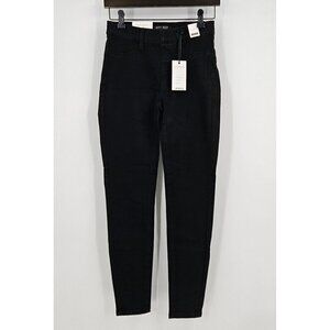 New Judy Blue Womens Sz 0/24 Skinny Fit Mid-Rise Stretch Pull-on Black Jeans